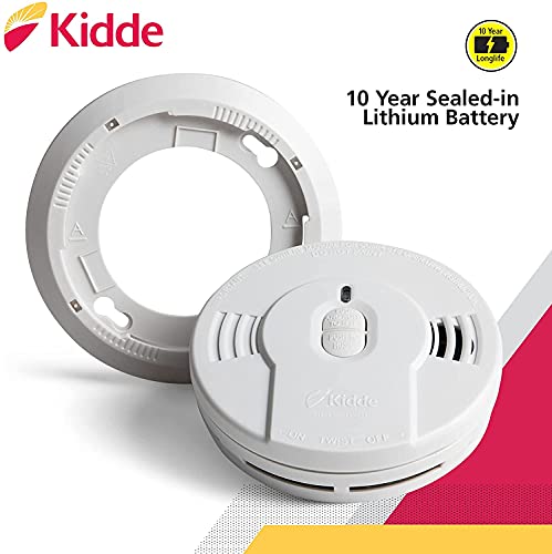 10-Year Battery Powered Smoke Detector with LED Warning Light J898