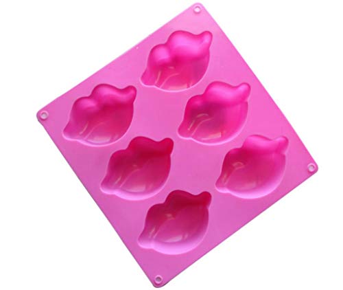 Pink 6 Cavity Silicone Lips Mold 2 Pack V49397