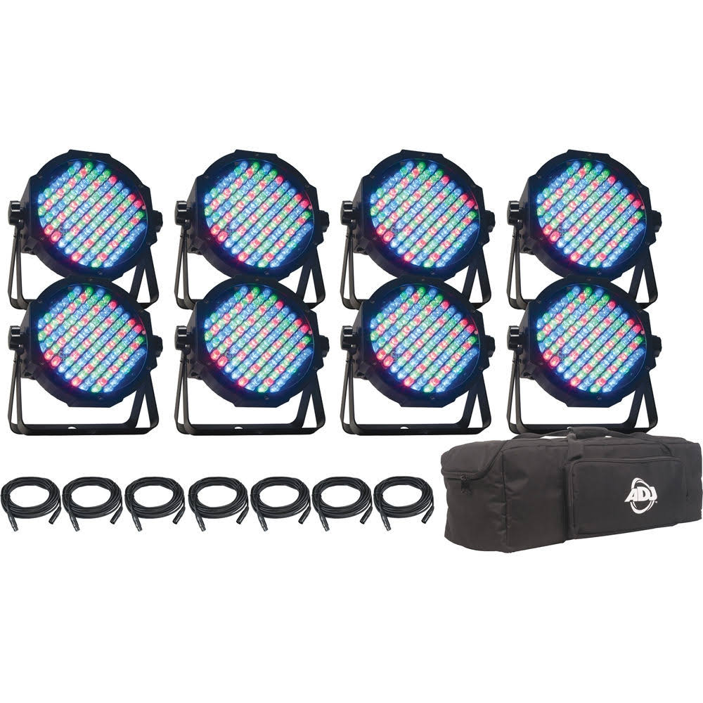Mega Flat Pak 8 LED Par Light System N39165