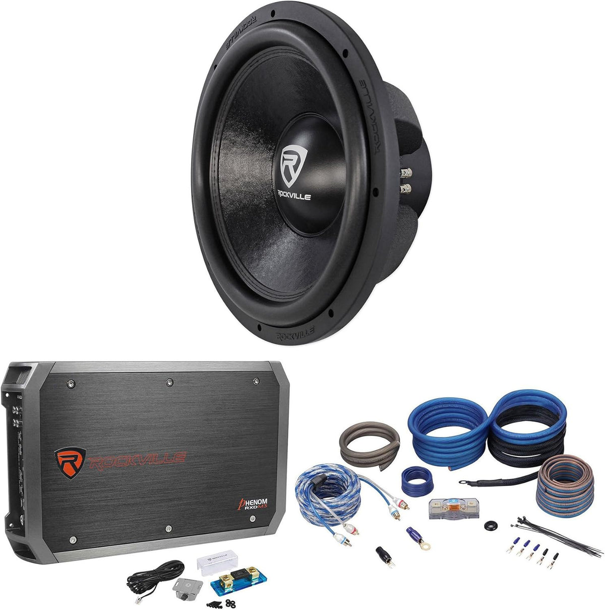 15 4000w Car Audio Subwoofer Subwoofer with Mono Amplifier and Amp Kit U36461
