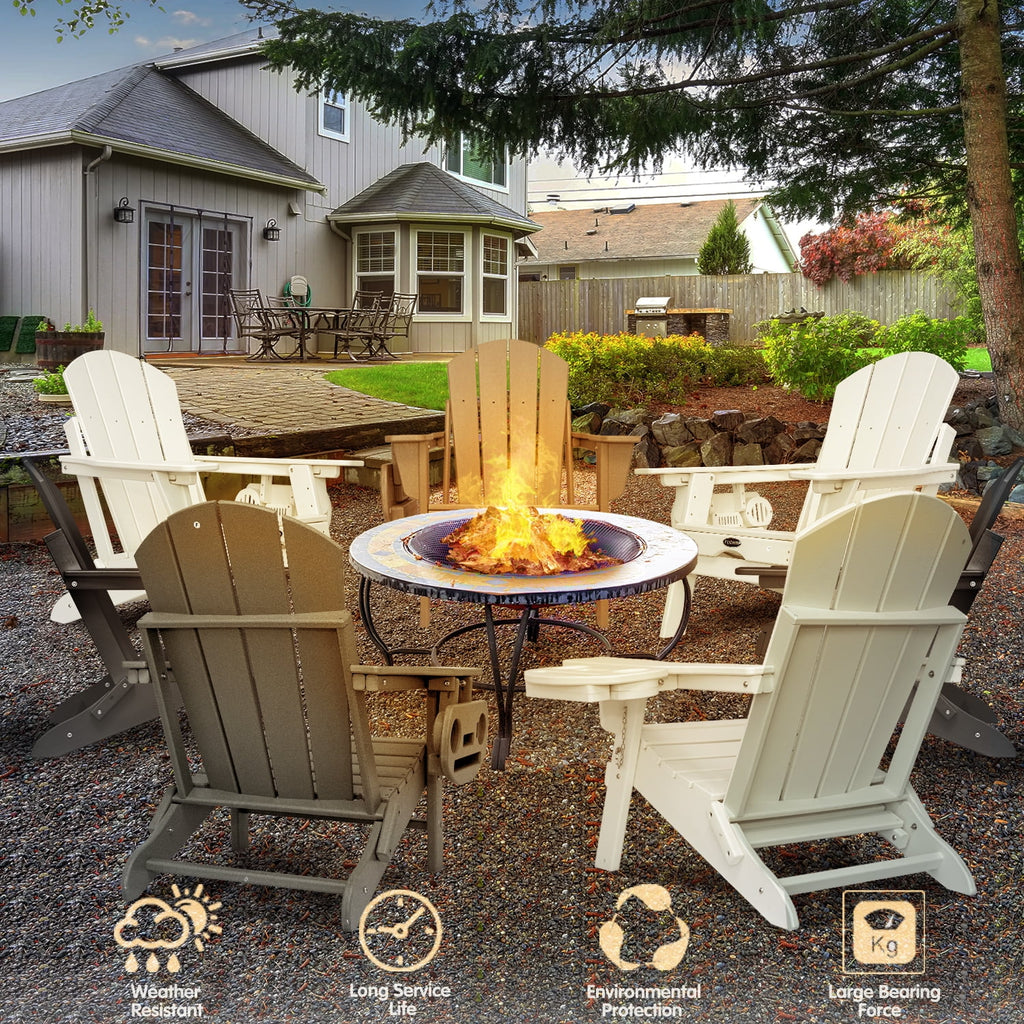 Folding Adirondack Chair with Ottoman R76304