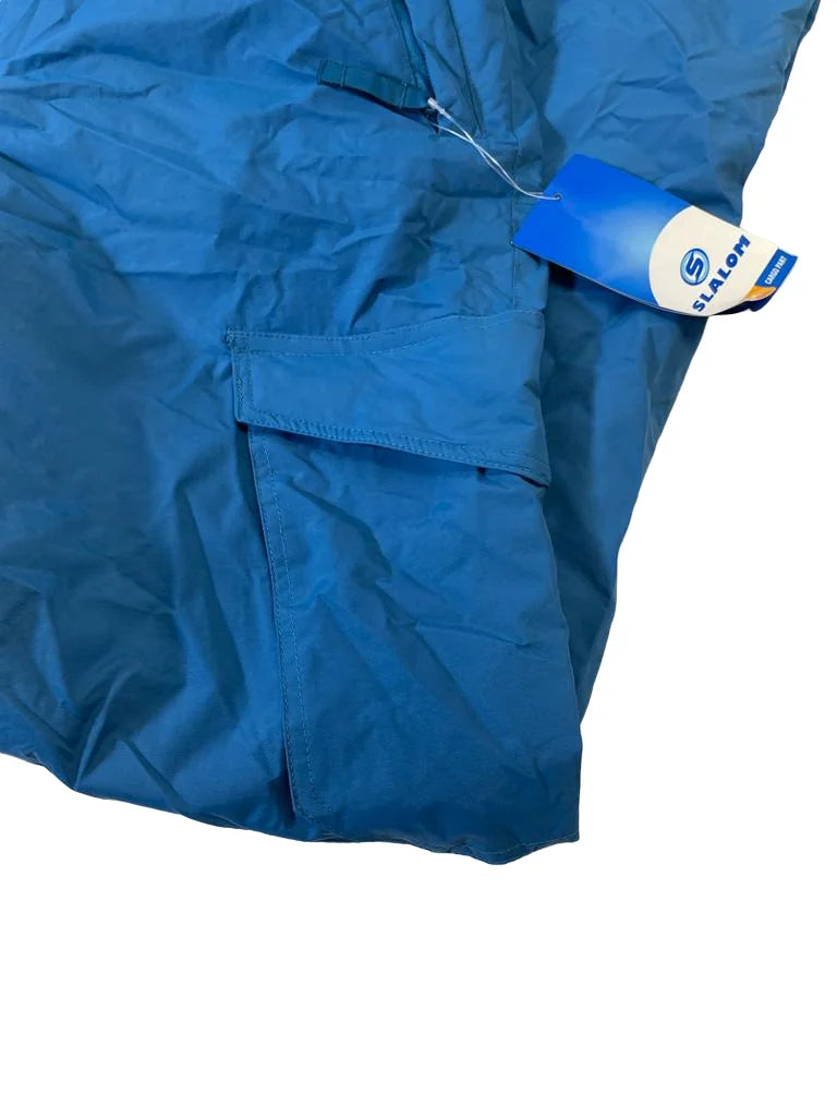 Black Insulated Side-Zip Snow Cargo Pant A861