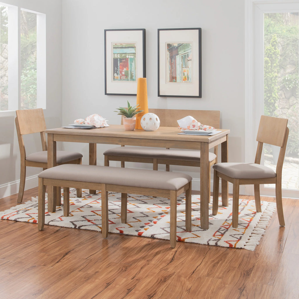 Gray Wash Dining Bench S9418