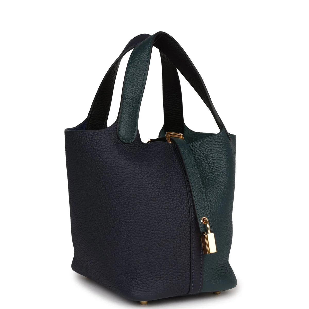 Bleu Nuit and Vert Cypress Clemence 18 Bag N95450