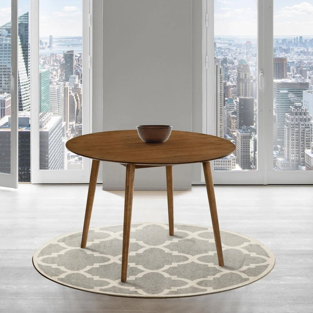 42" Round Walnut Wood Dining Table P1556