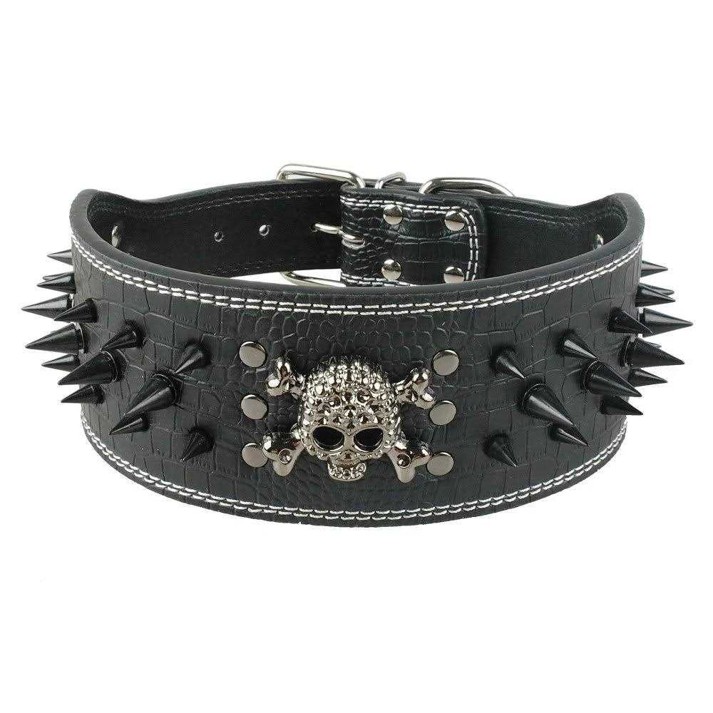 3 Inch Spiked Studded Leather Dog Collar Z380