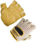 Leather and Cotton Crochet Fingerless Gloves W738