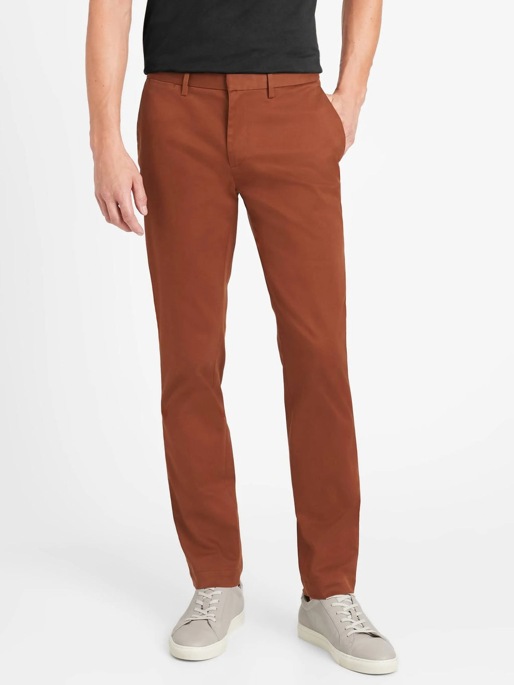 Rust Brown Skinny Chino Pant Size 32W 36L X872