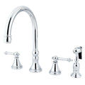 Polished Chrome Kitchen Faucet with Brass Sprayer Y435