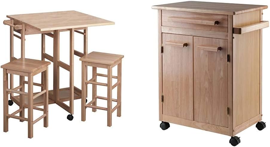 Natural Single Drawer Kitchen Cabinet Storage Cart F890206
