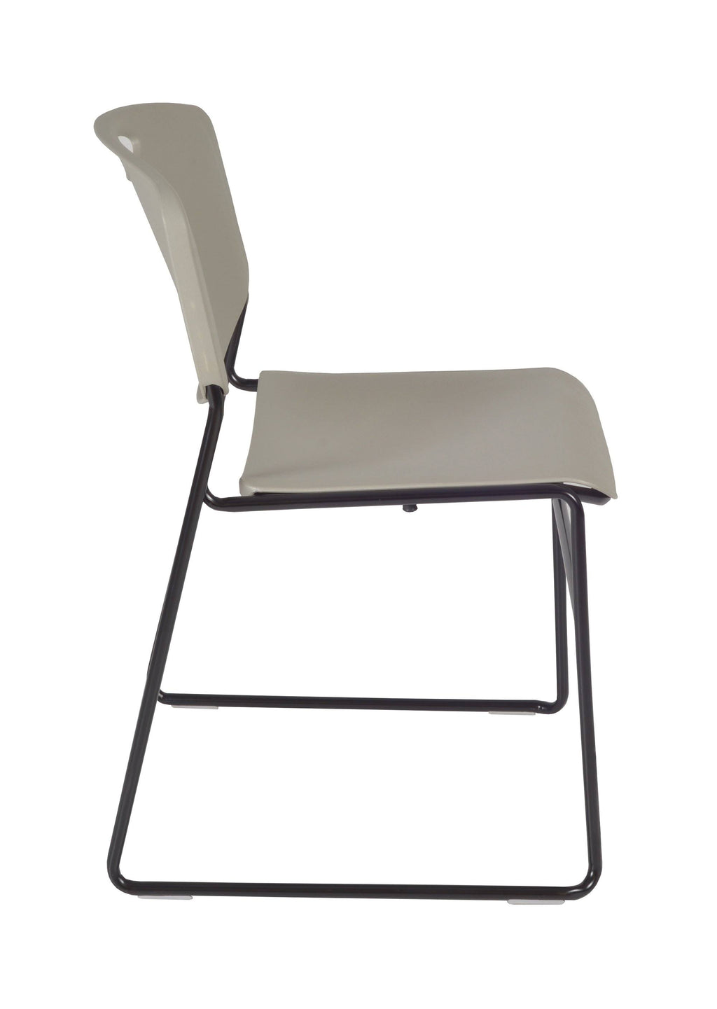 Grey Square Breakroom Table with 4 Stack Chairs H1727