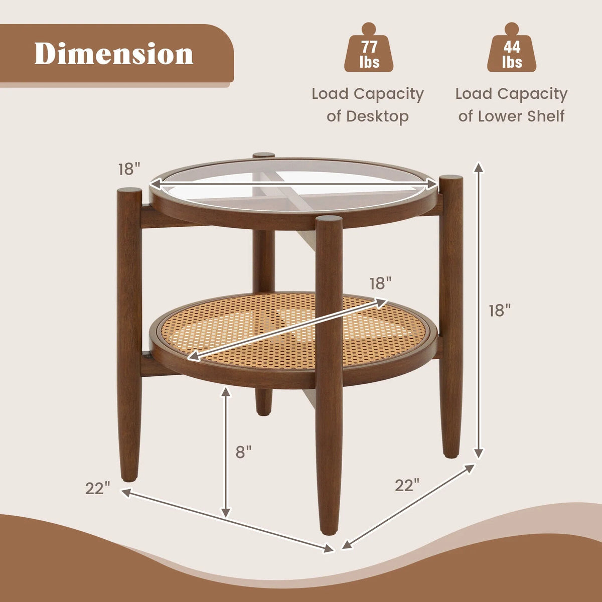 Set of 2 Storage Side Table V15838