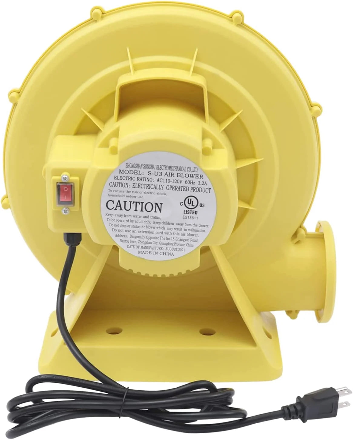 350W Air Blower Pump Fan for Inflatable Bounce House S611