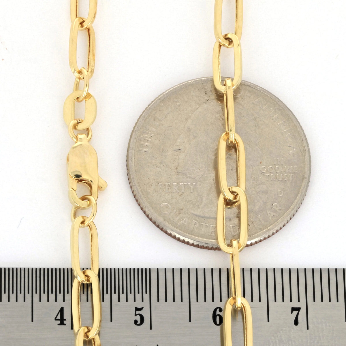 14k Yellow Gold Paperclip Chain Necklace 16" - 24" X64993