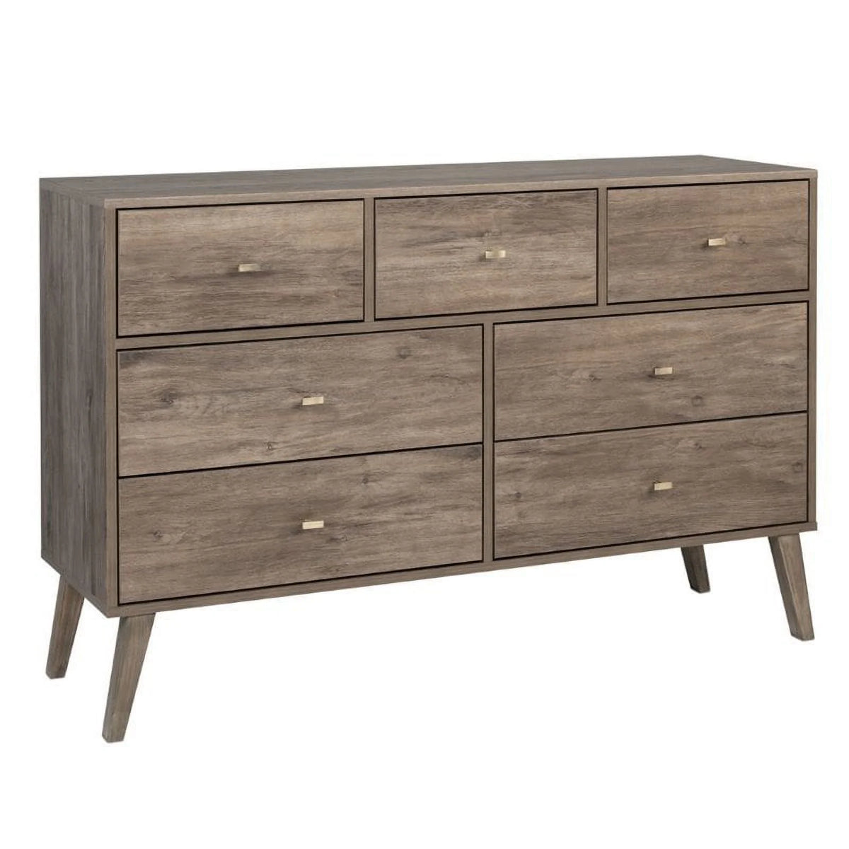 4-Piece Set with 2 Nightstands 7-Drawer Dresser and Computer Desk B6042