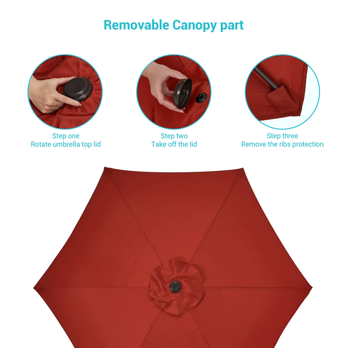7.5 FT Outdoor Patio Market Umbrella with Tilt Button K134238