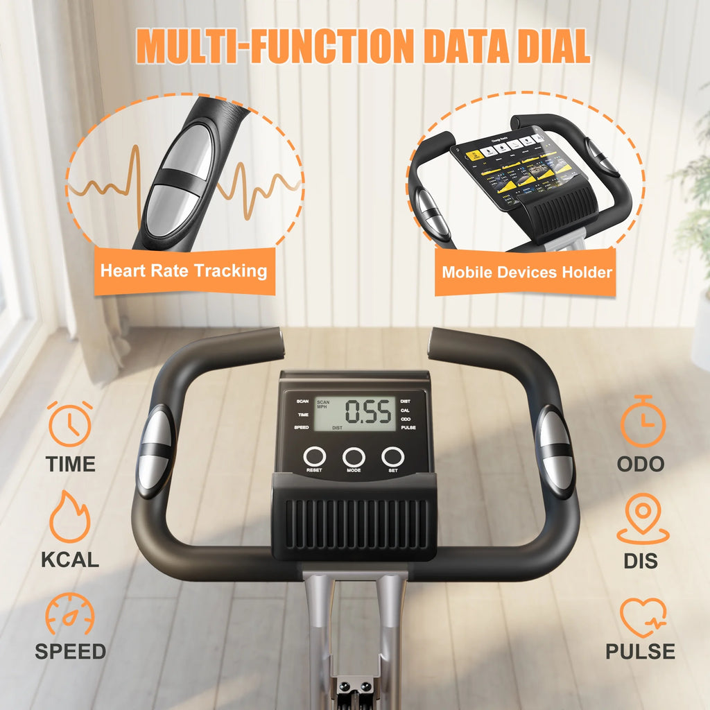 Folding Exercise Bike 16-Level Magnetic Resistance R209553