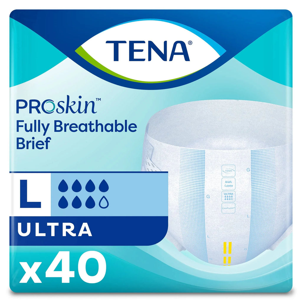 Large Disposable Absorbent Incontinence Briefs 40 Count E6815