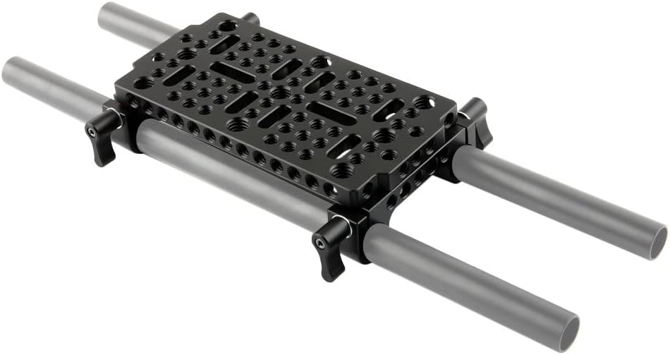 Camera Cheese Plate Base Plate Tripod Mount with 15mm Railblocks Pack of 2 O504175