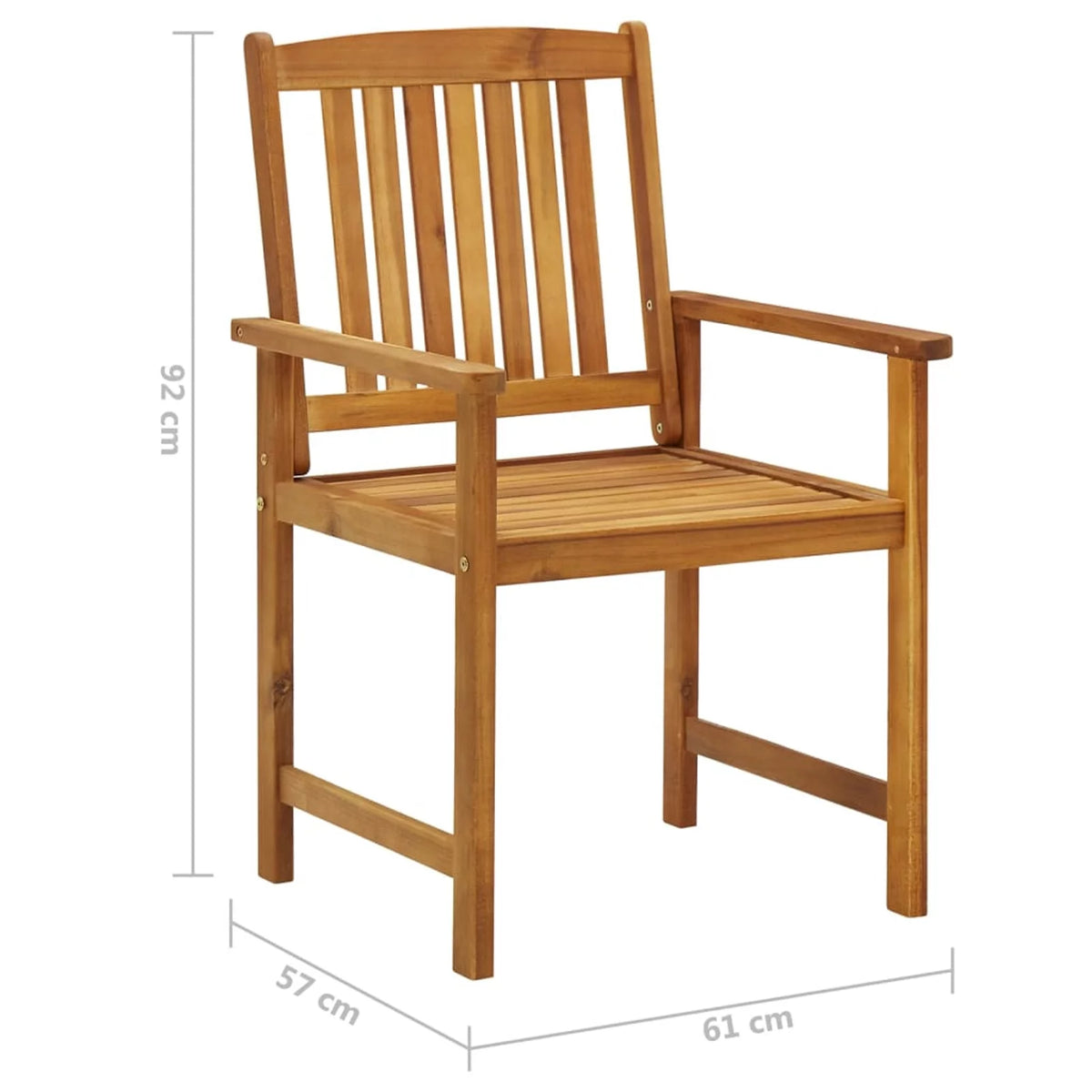 8 Piece Acacia Wood Outdoor Dining Chair E626