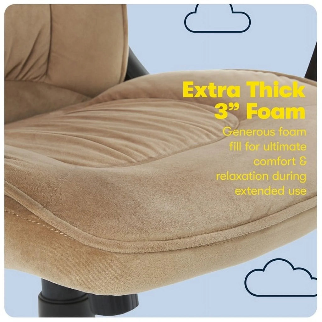Velvet Microfiber Executive Office Chair W9407