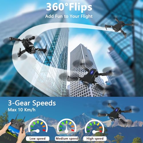 Mini Drone with Camera, 1080P WiFi FPV, 3 Batteries, Carrying Case J51066