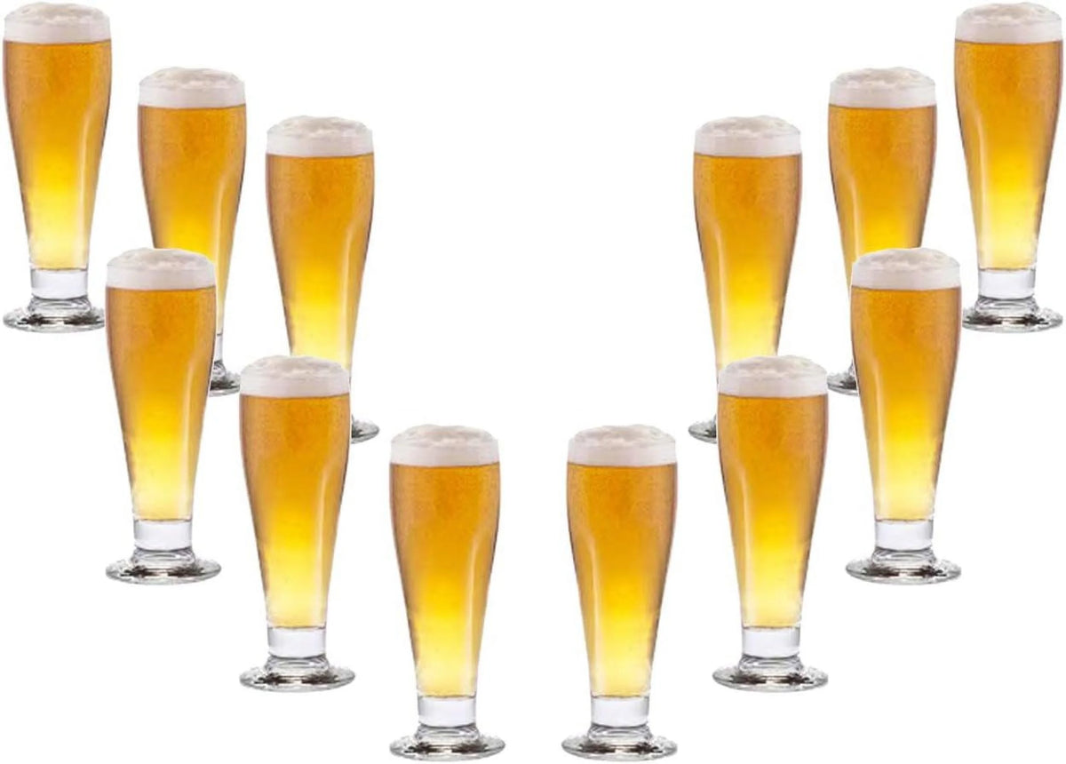 Clear 10.5 Oz Pilsner Glasses Set of 12 F352724