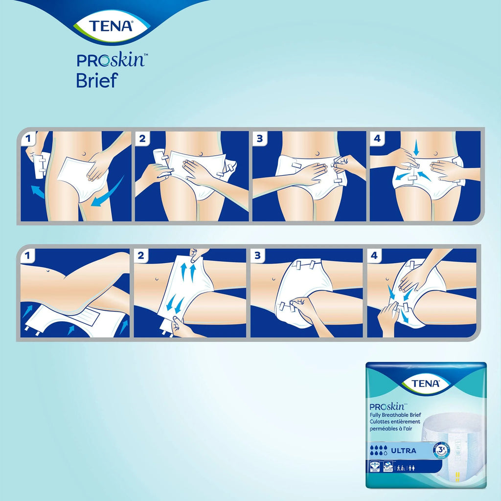 Large Disposable Absorbent Incontinence Briefs 40 Count E6815