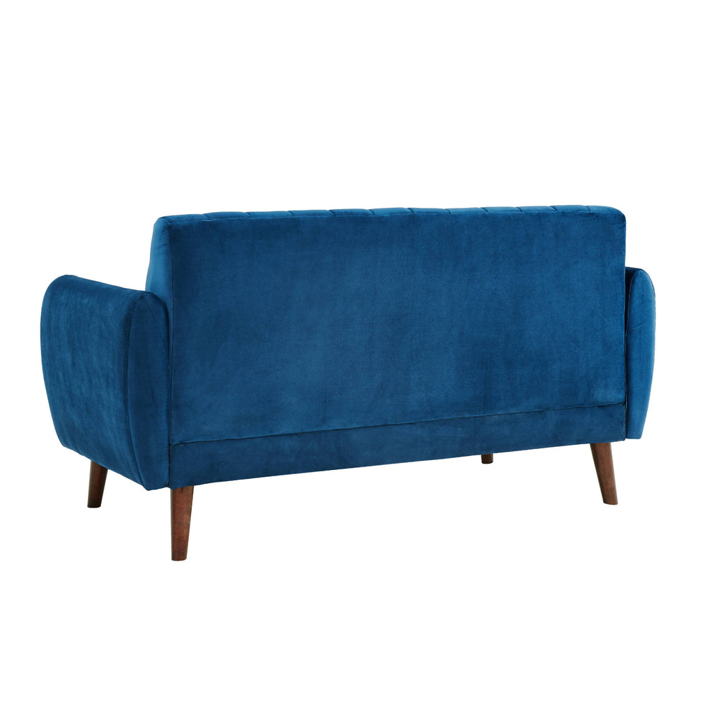 Navy Blue Velvet Upholstered Sofa V26360