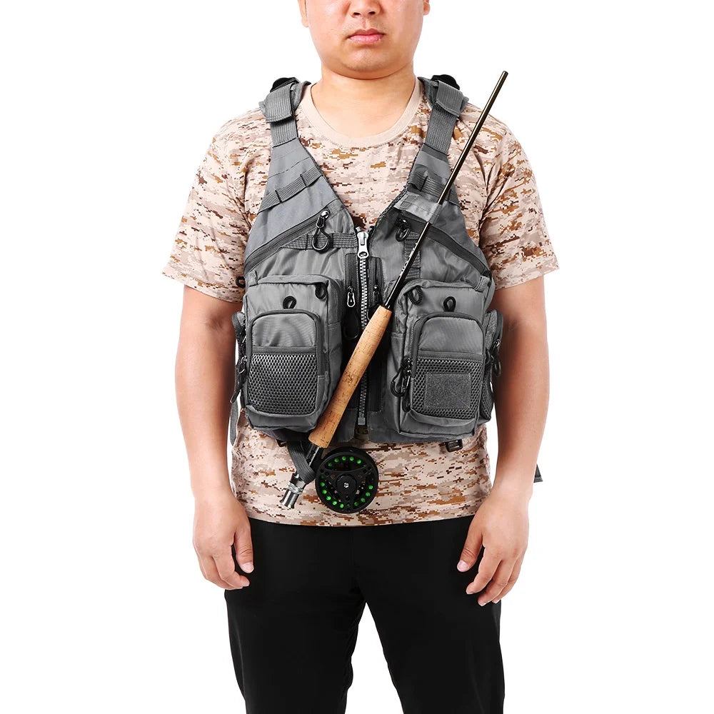 Fishing Vest Utility Waistcoat Breathable Mesh Padded J451