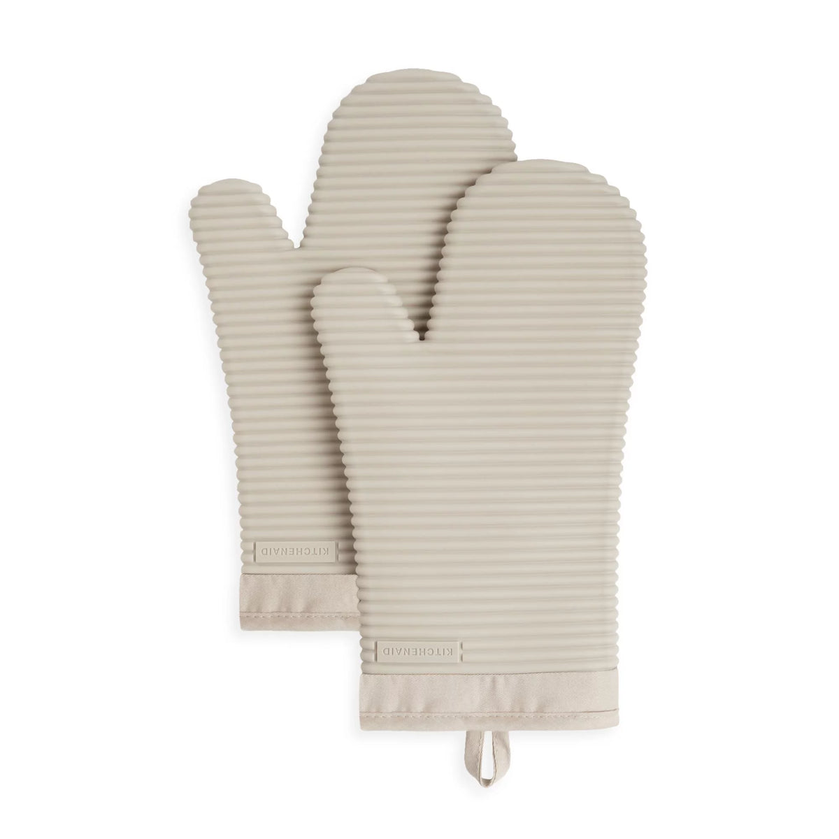 Ribbed Soft Silicone Oven Mitt Set, Set of 2 Z7219