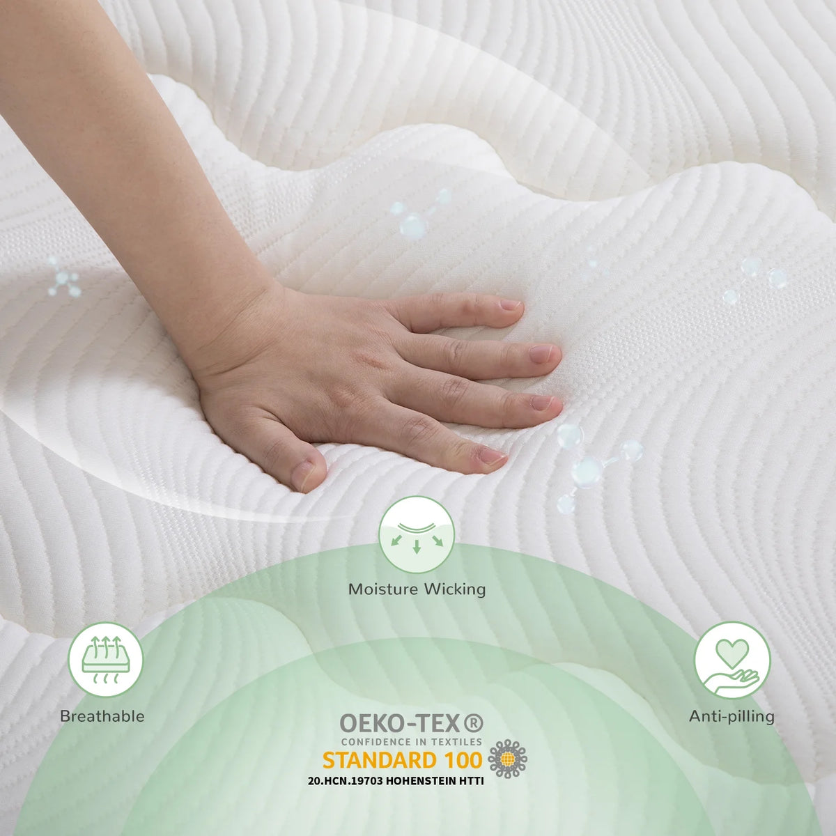 12" Gel Memory Foam Pocket Spring Hybrid Mattress Queen Size P541