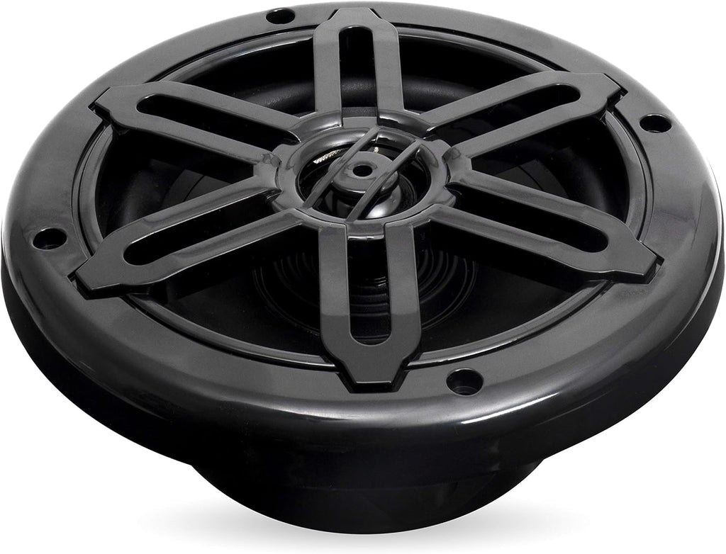 Four 1000 Watt Peak 6.5-inch 2-Way Marine Speakers with Bluetooth Amplifier B918856