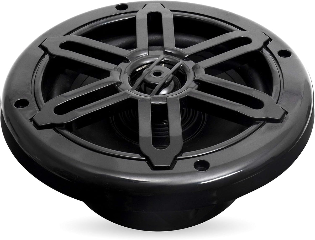 Four 1000 Watt Peak 6.5-inch 2-Way Marine Speakers with Bluetooth Amplifier B918856