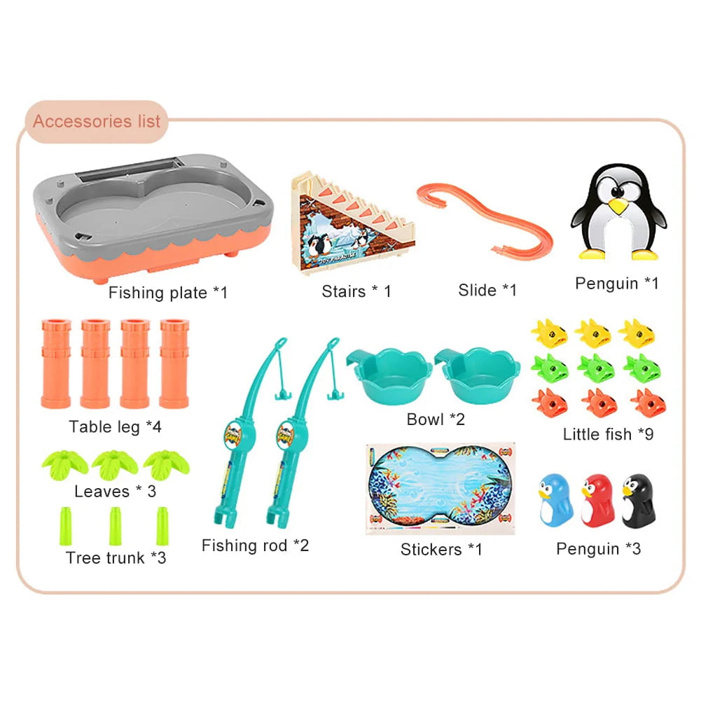 Toddler Toys Fishing Table Toys Water Table Pool Set F701
