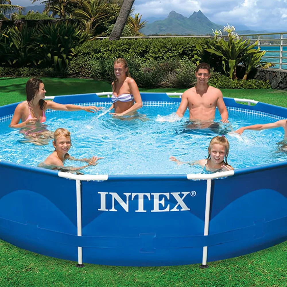 12'x30 Metal Frame Swimming Pool with Filter Pump Y9037