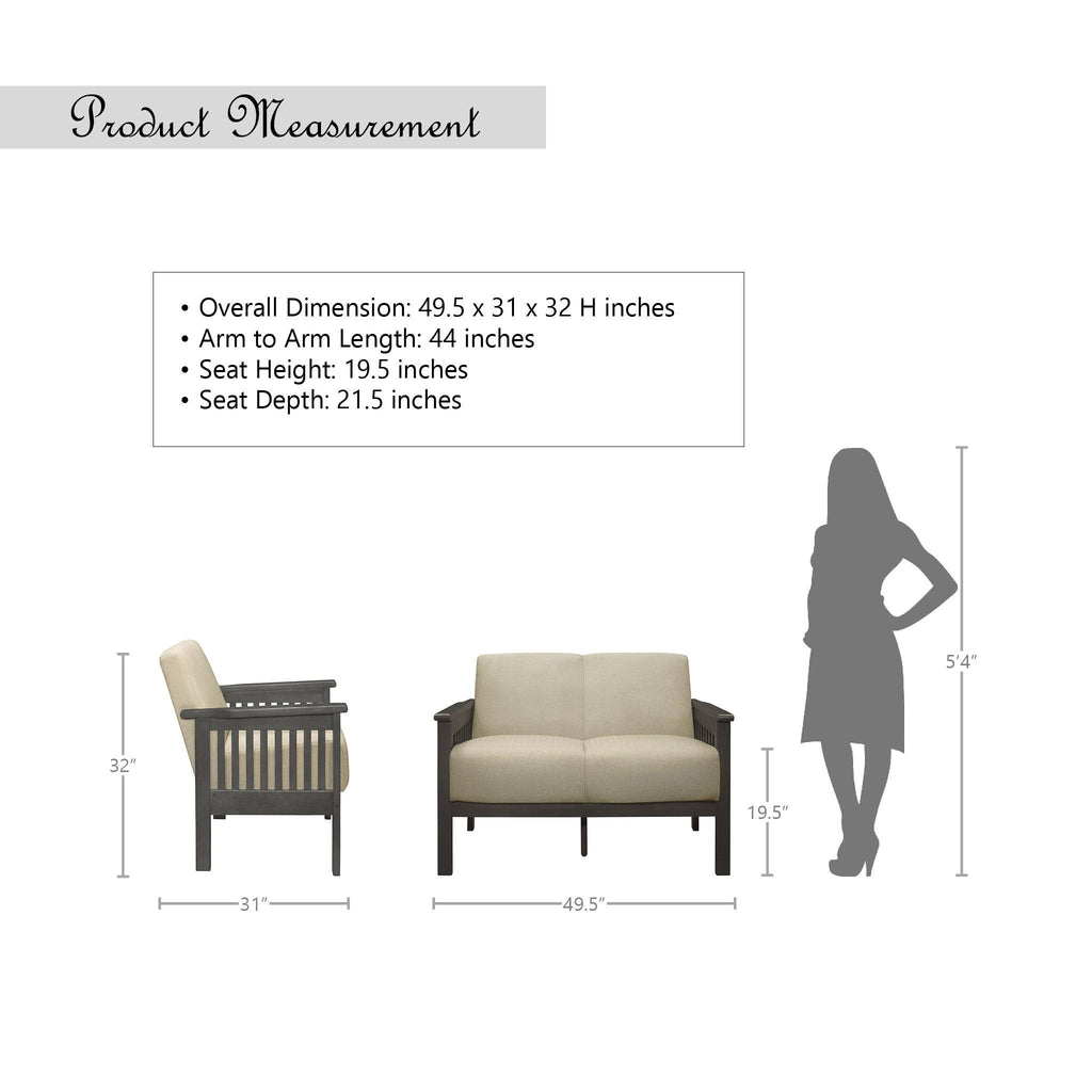 Light Brown Loveseat I926652