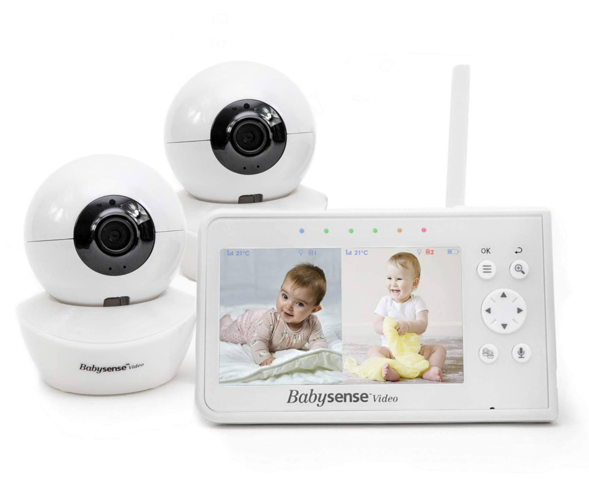 4.3 Split Screen Video Baby Monitor with Two Cameras and Audio I95377