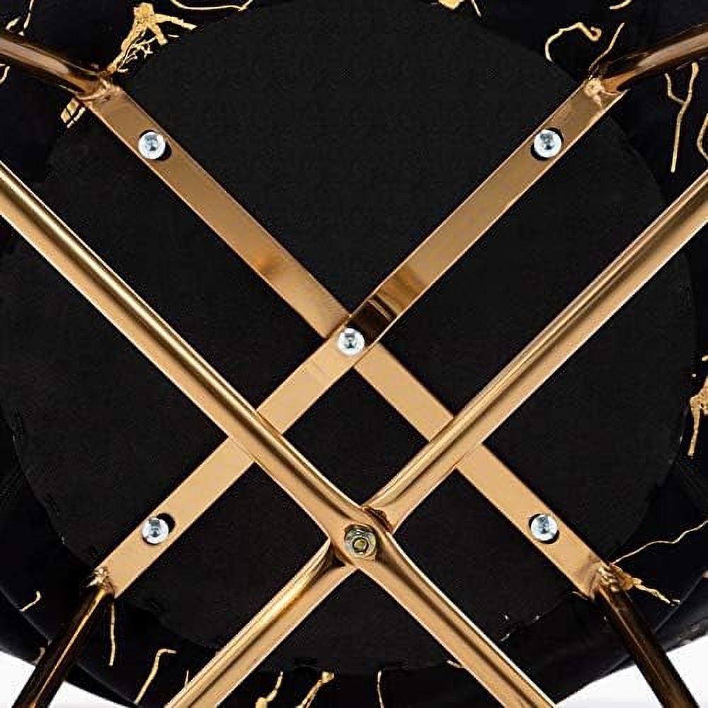 Khaki Velvet Upholstered Arm Chair with Golden Metal Frame Legs S924735