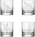 Set of 4 Glass 11 oz Rocks Whiskey O623