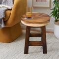 Small Round Wood Stool Side Table Z35631