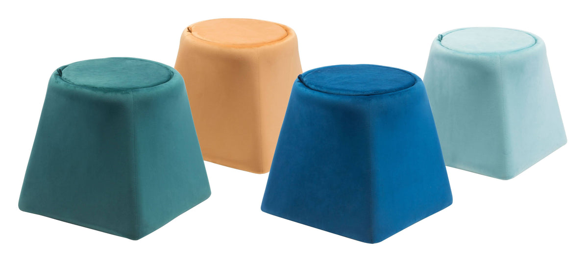 Green Velvet Ottoman V720