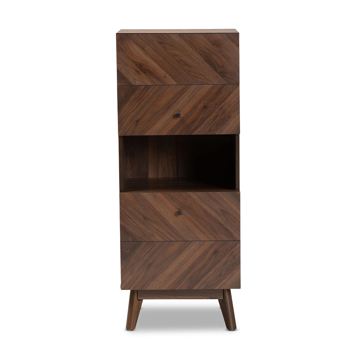 Walnut Brown Wood Storage Cabinet T867797