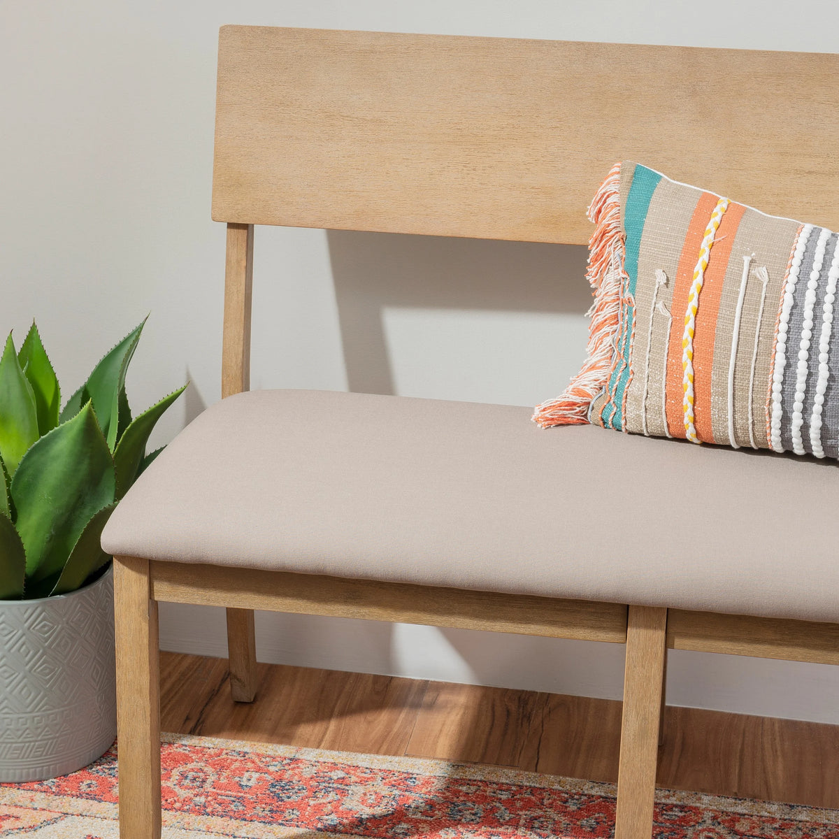 Gray Wash Dining Bench S9418