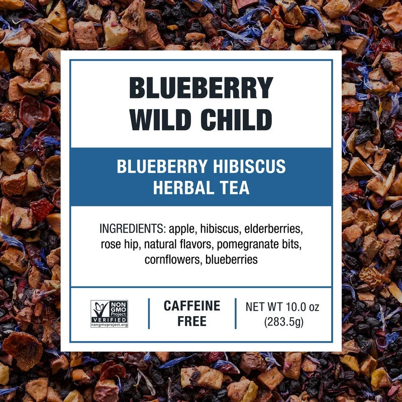 Blueberry Hibiscus Herbal Loose Leaf Iced Tea, 10 Cold Brew Packets K210336