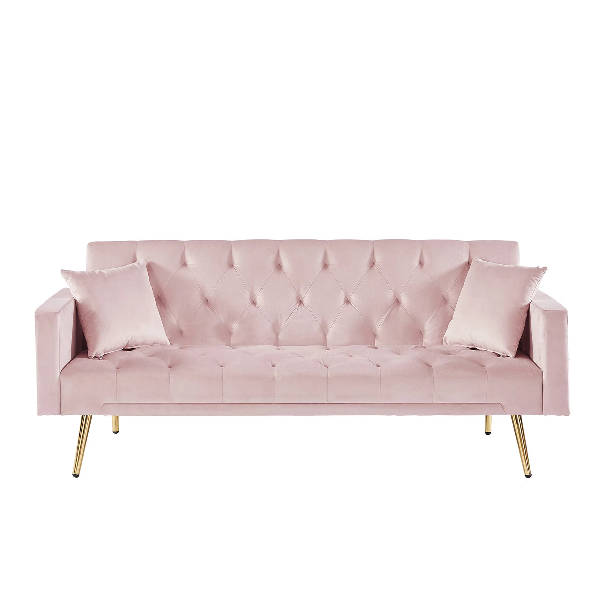 Pink Convertible Folding Futon Sofa Bed R108411