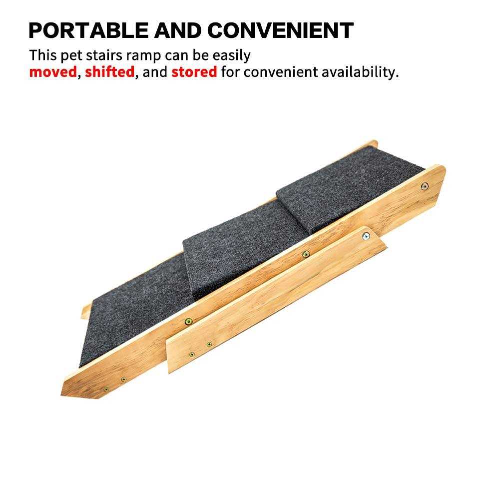 Foldable 4 Levels Wooden Pet Stairs & Ramp D8977