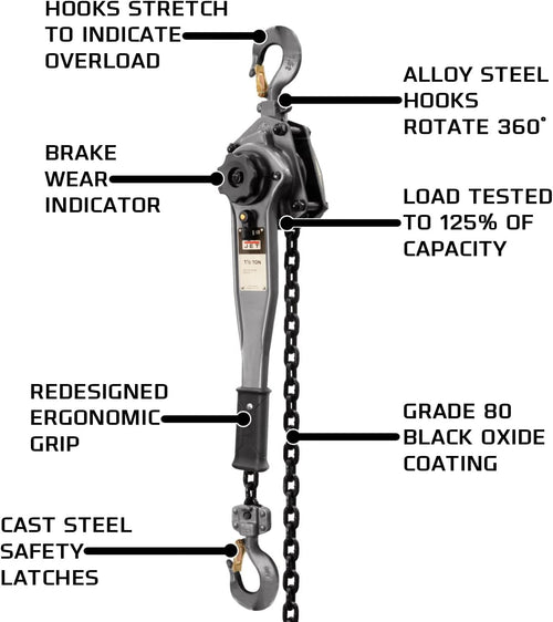 1-1/2-Ton Chain Hoist with 10' Lift B924009