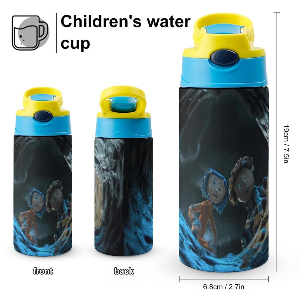 Insulated Stainless Steel Water Bottle with Straw Q521385