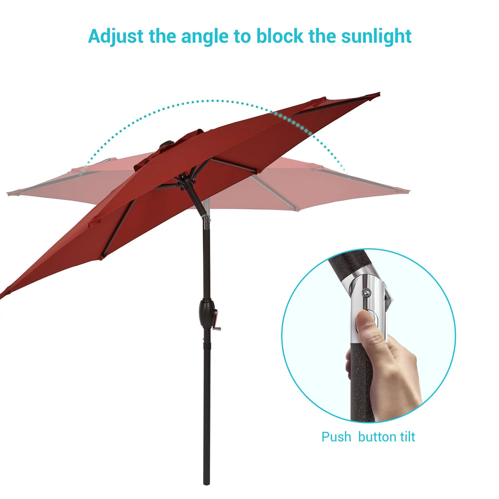 7.5 FT Outdoor Patio Market Umbrella with Tilt Button K134238